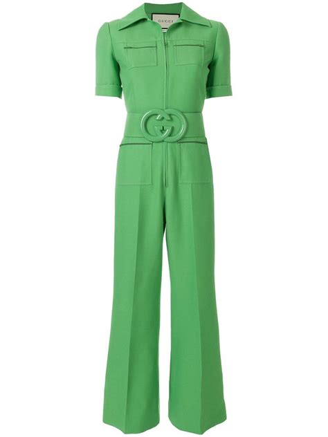 gucci green jumpsuit|gucci denim jumpsuit.